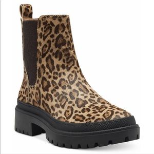 Lucky Brand Ellerey Leopard Print Lug Boots